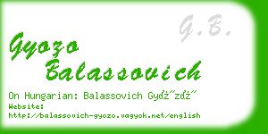 gyozo balassovich business card